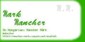 mark mancher business card
